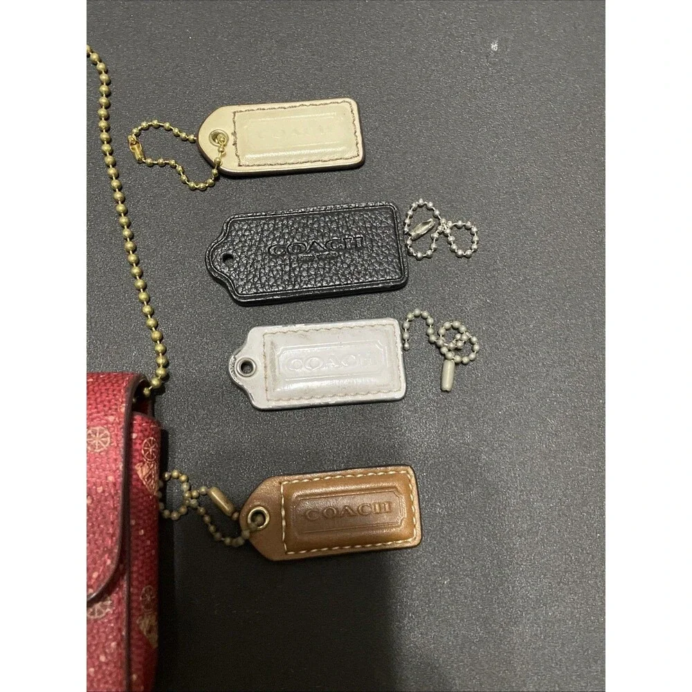 COACH hang tag bag charm Accessory Lot Of 9 Flaws READ Y2K